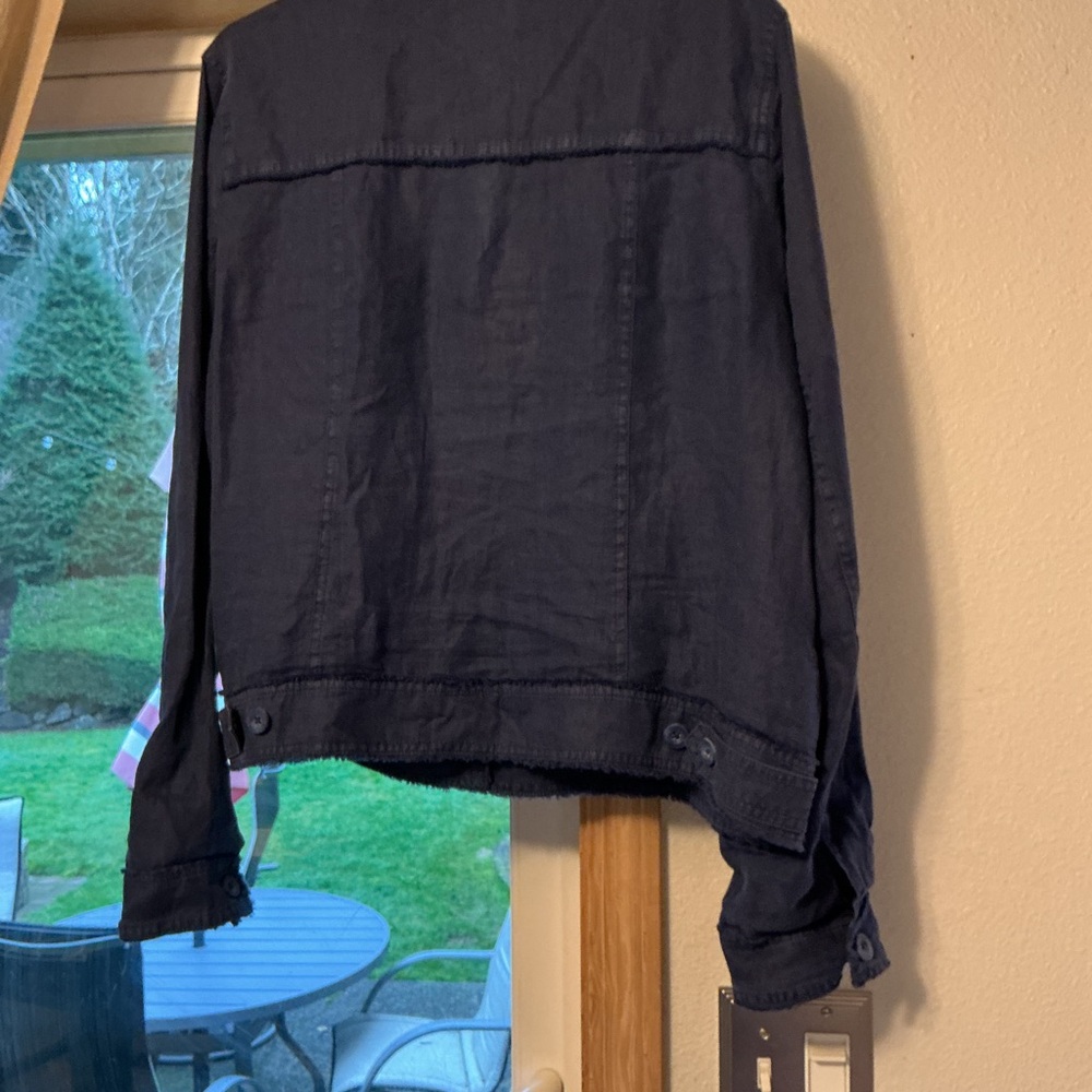 Tommy Bahama Navy Raw Hem Linen Jacket XL - Picture 3 of 6